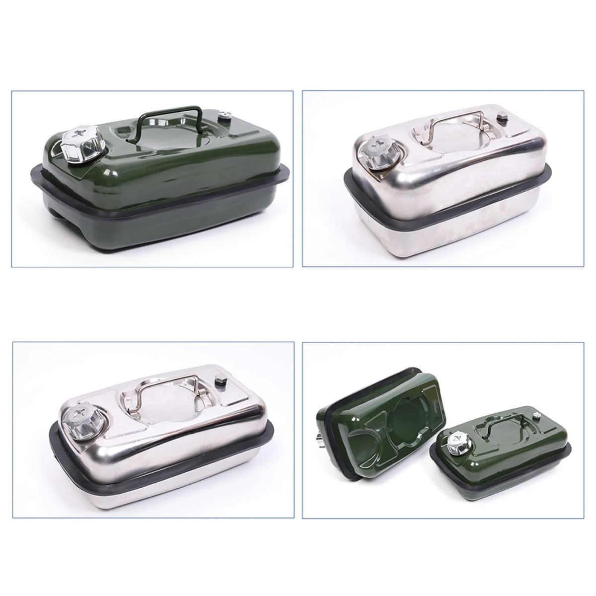 EUBUY 3L Metal Jerry Can with Iron Cap Motorcycle Canister Holder Storage Tank with Handle for Water Petrol Oil Water Alcohol