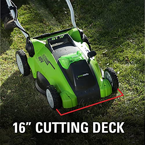 40V 16-Inch Cordless Electric Lawn Mower with Battery and Charger