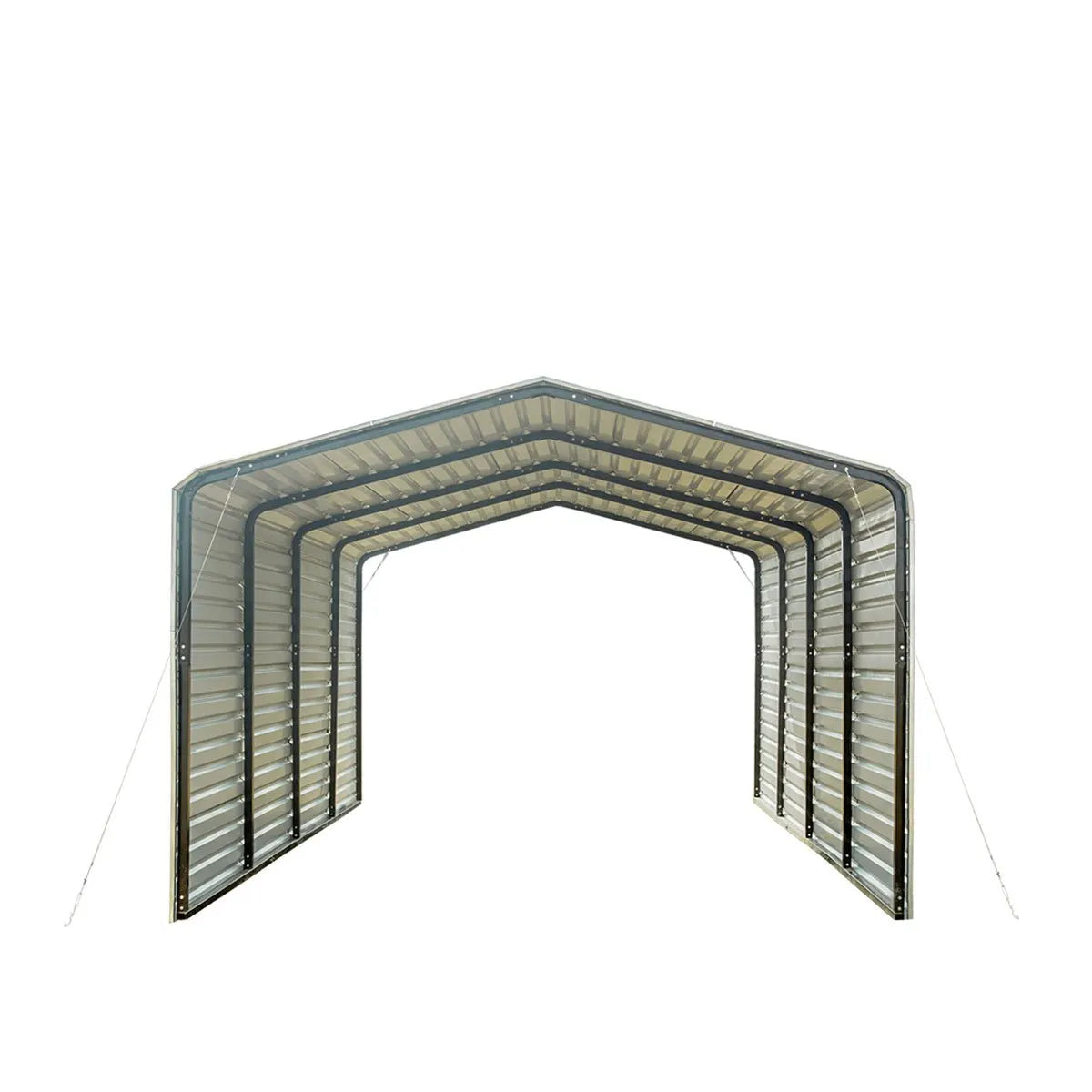 TMG-CP1220F 12' x 20' All-Steel Carport with Enclosed Sides