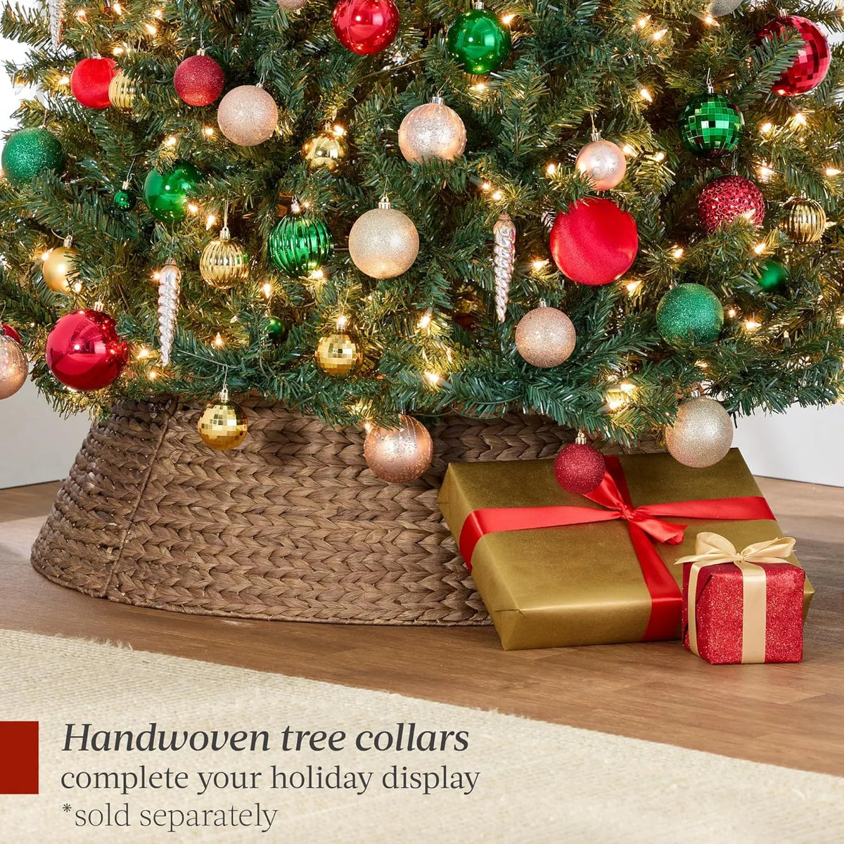 12ft Choice Products 4.5ft Pre-Lit Spruce Artificial Holiday Christmas Tree for Home, Office, Party Decoration w/ 200 Incandescent Lights, 763 Branch Tips, Easy Assembly, Metal Hinges & Foldable Base