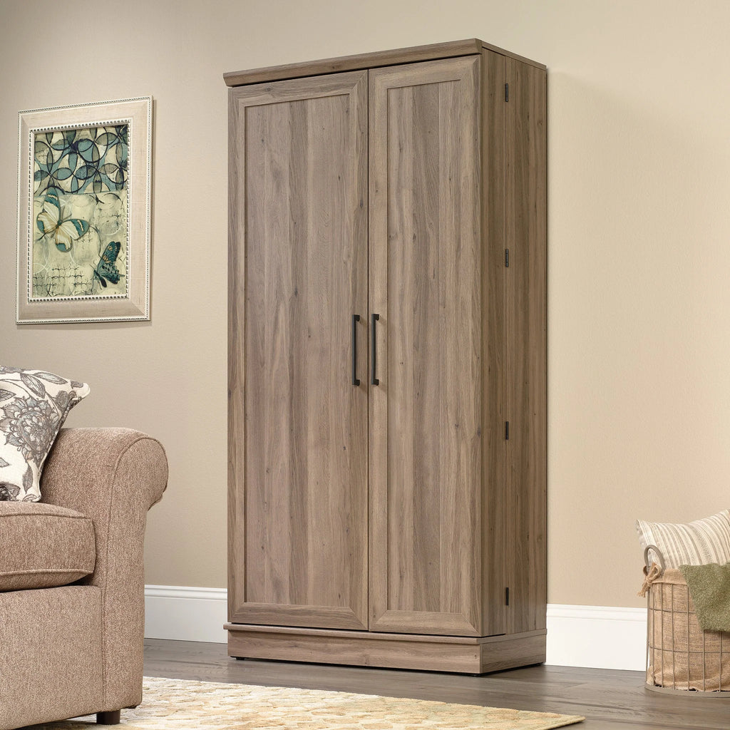 Sauder 422428 Homeplus Storage Cabinet， Salt Oak Finish