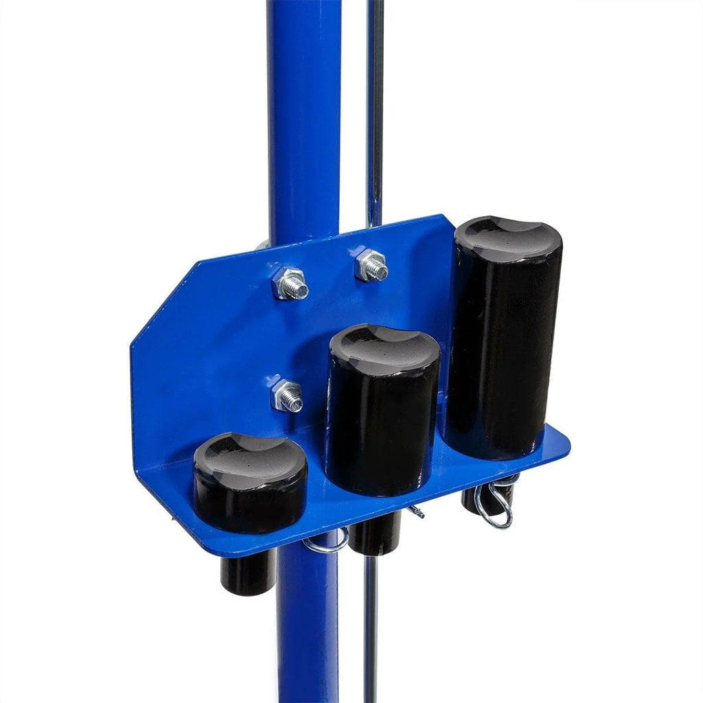 STARK USA 22-Ton Hydraulic Floor Jack Air-Operated Axle Bottle Jack Capacity with (4) Extension Saddle Set Built-in Wheels, Blue