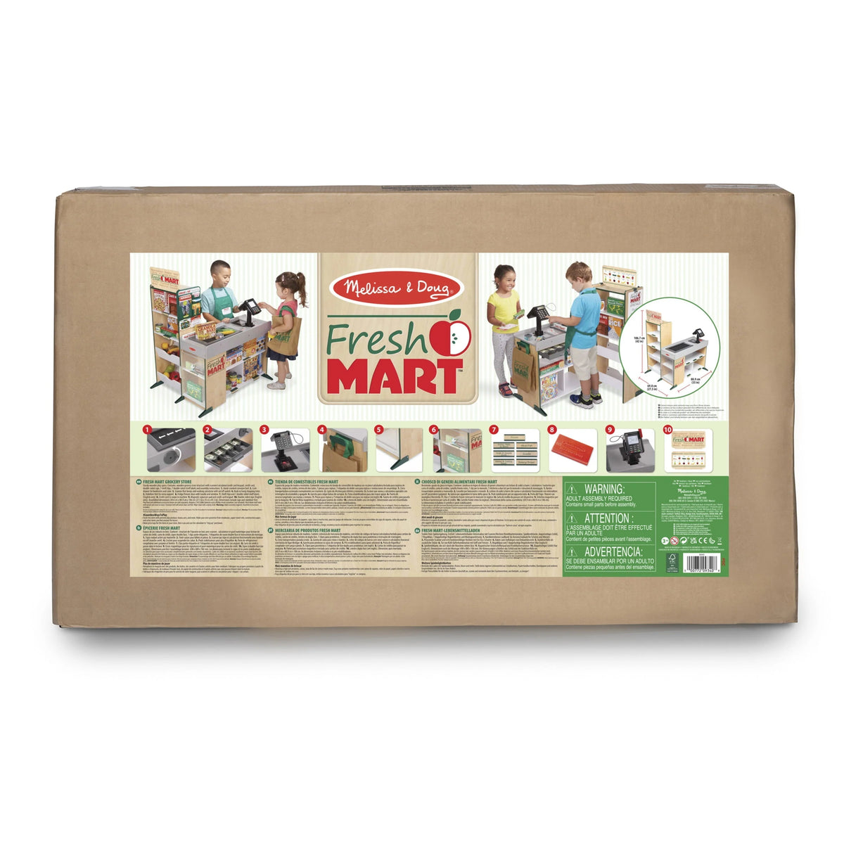 Melissa and Doug Freestanding Wooden Fresh Mart Grocery Store