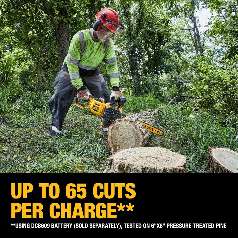 DEWALT 60V MAX Chainsaw 18 Brushless Cordless Kit DCCS672X1 from DEWALT
