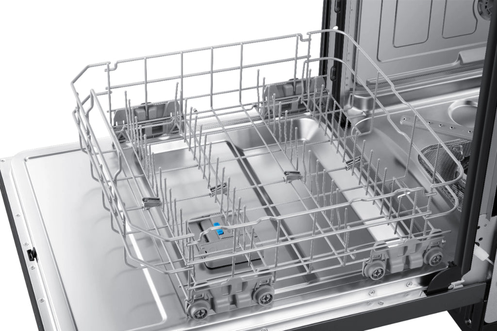 Samsung - StormWash 24 Top Control Built-In Dishwasher with AutoRelease Dry, 3rd Rack, 42 dBA - Black stainless steel