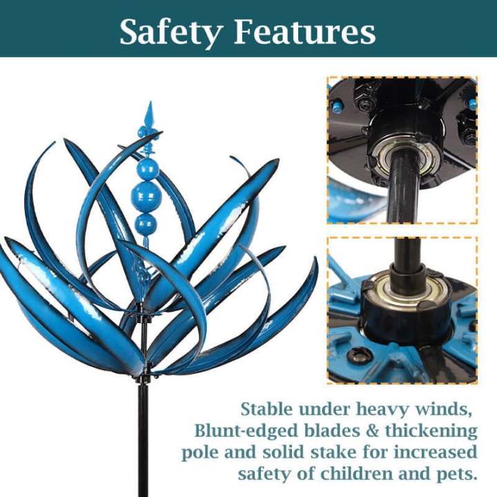 Metal Wind Spinner with Smooth Rotation Bearings for Outdoor  Gardens