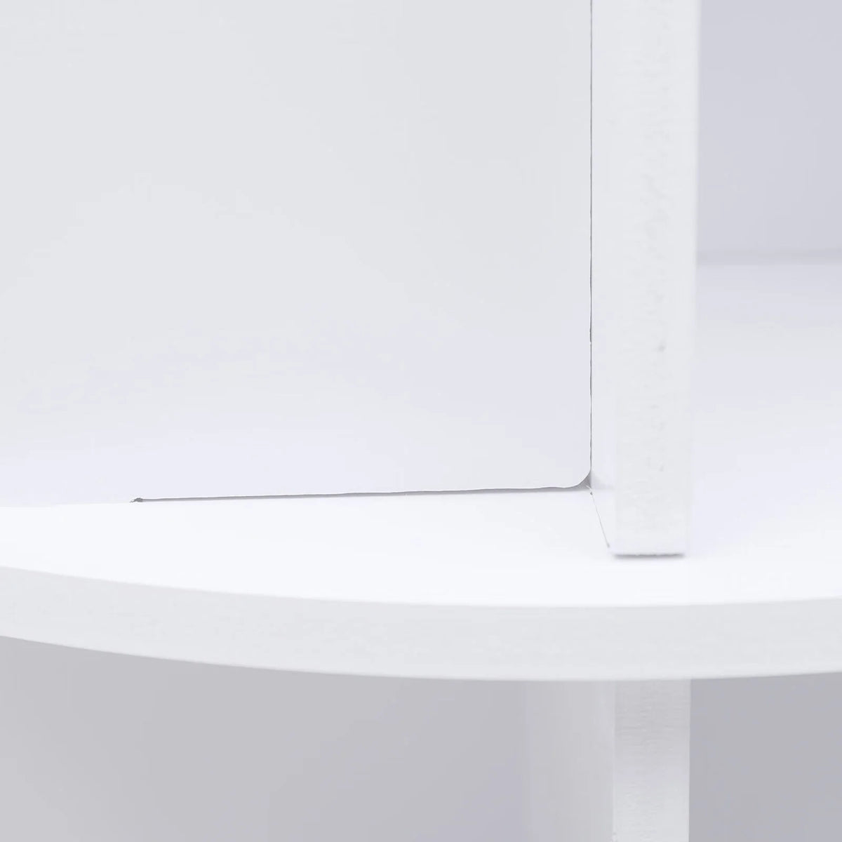 Wuzstar 4 Tiers Rotating Bookshelf 360 Degrees Display Shelves Bookshelf Organizer White Stackable Rack Floor Standing Bookcase for Living Room, Bedroom and Office, 15.7 * 15.7 * 46.5in