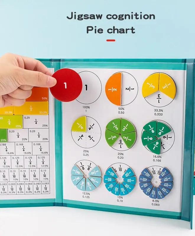 Magnetic Fraction Learning Book with Visual Models for  Kids