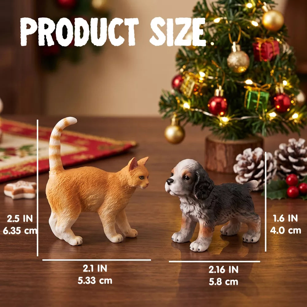 Pet Advent Calendar with 24 Dog and Cat Figurines and Interactive Play Mat