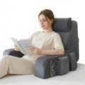 Memory Foam Bed Rest Pillow with Arms & Big Pockets for Adults, Reading Pillow for Bed