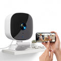 Indoor WiFi Security Camera Wall Mounted, 24H Mobile Monitoring with Night Vision for Home