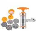 Manual Pasta Maker with Stainless Steel Rollers and Counter Clamp