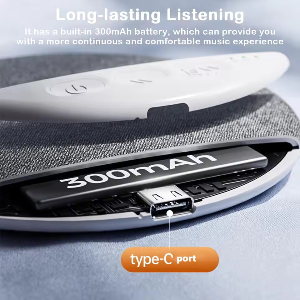 Pillow Speaker with V6.0 Wireless and Built-In White Noise, Rechargeable  Battery