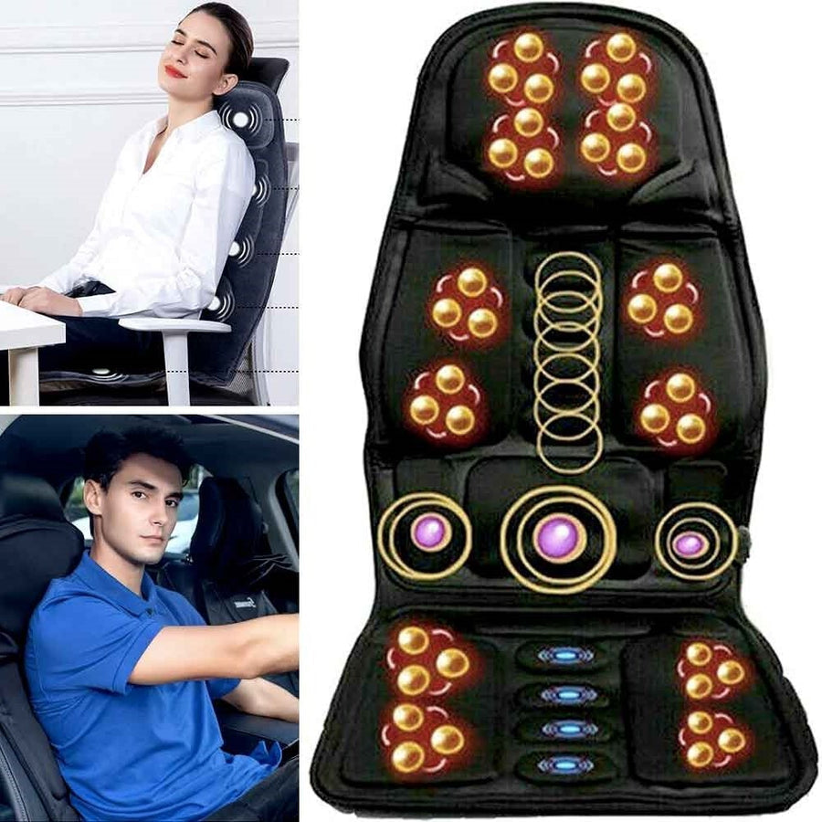 Mygametables Massage Chair Pad With Heated Back and Neck Cushion for Car and Home