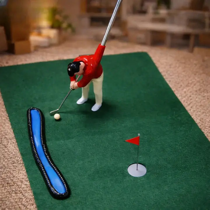 Indoor Mini Golf Set with 6 Clubs and Adjustable Course, Multiple Balls  Included