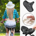 Memory Foam Bike Saddle with Hollow Grid Ventilation and Dual Spring Shock  Absorption