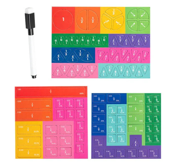 Magnetic Fraction Learning Book with Visual Models for  Kids