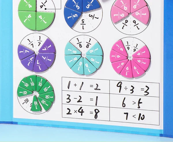 Magnetic Fraction Learning Book with Visual Models for  Kids
