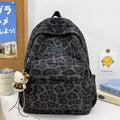 Leopard Print Backpack with Adjustable Straps and Front Access Pocket