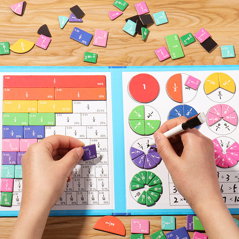 Magnetic Fraction Learning Book with Visual Models for  Kids