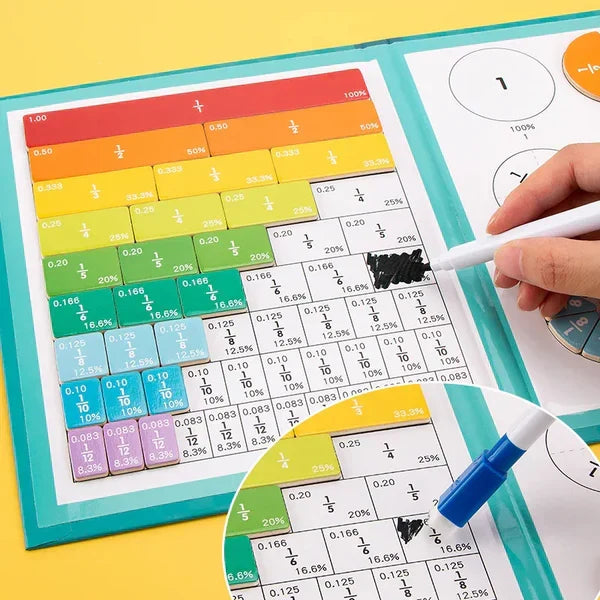 Magnetic Fraction Learning Book with Visual Models for  Kids