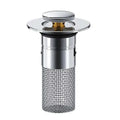 Pop-Up Sink Drain Stopper, Built-In Hair Catcher for Bathroom and Kitchen Sinks