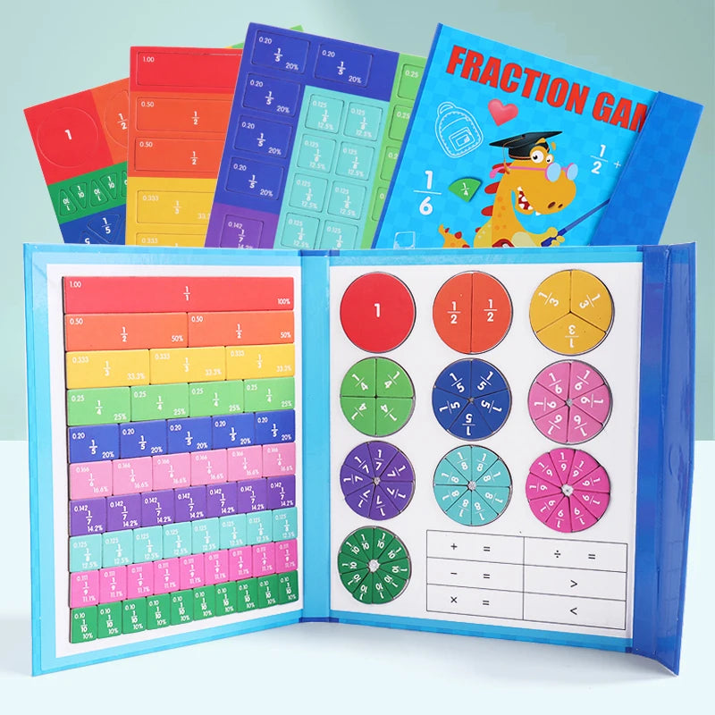 Magnetic Fraction Learning Book with Visual Models for  Kids