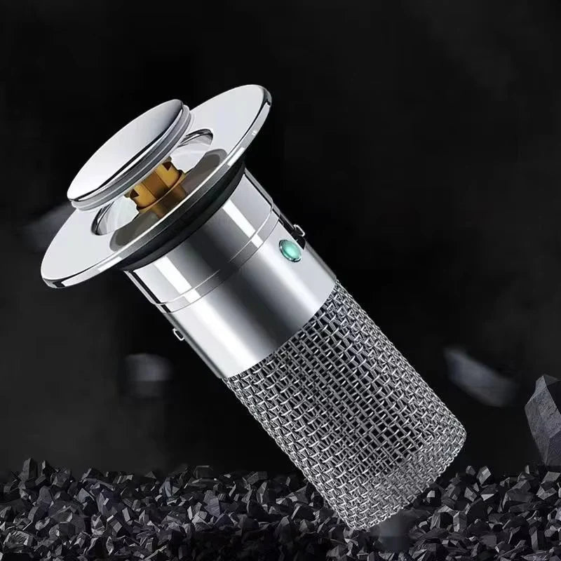 Pop-Up Sink Drain Stopper, Built-In Hair Catcher for Bathroom and Kitchen Sinks