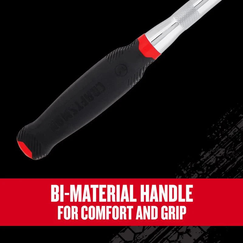 Craftsman V-Series 1/2, 1/4 and 3/8 in. drive Comfort Grip Long Flex Head Ratchet Set