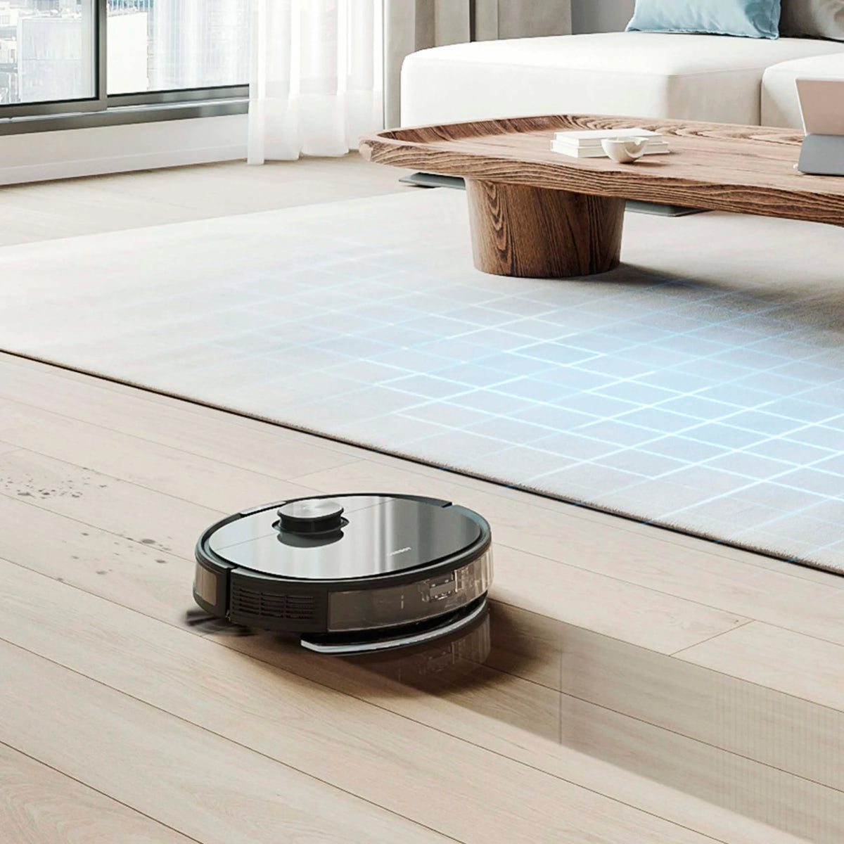 ECOVACS Robotics - DEEBOT N8+ Vacuum & Mop Robot with Advanced Laser Mapping and Auto-Empty Station - Black