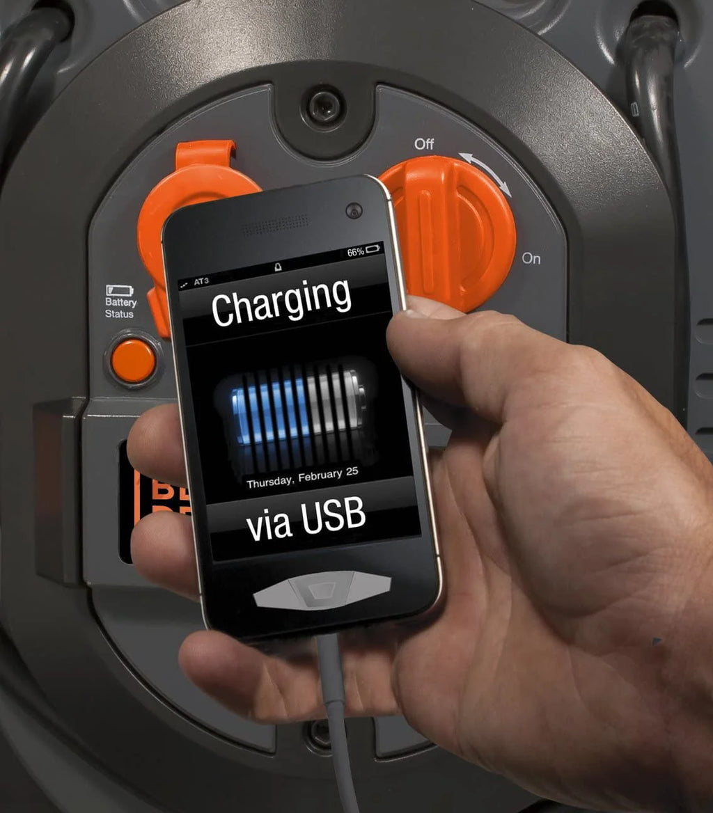 BLACK+DECKER J312B Power Station Jump Starter: 700 Peak/300 Instant Amps, USB Port, Battery Clamps