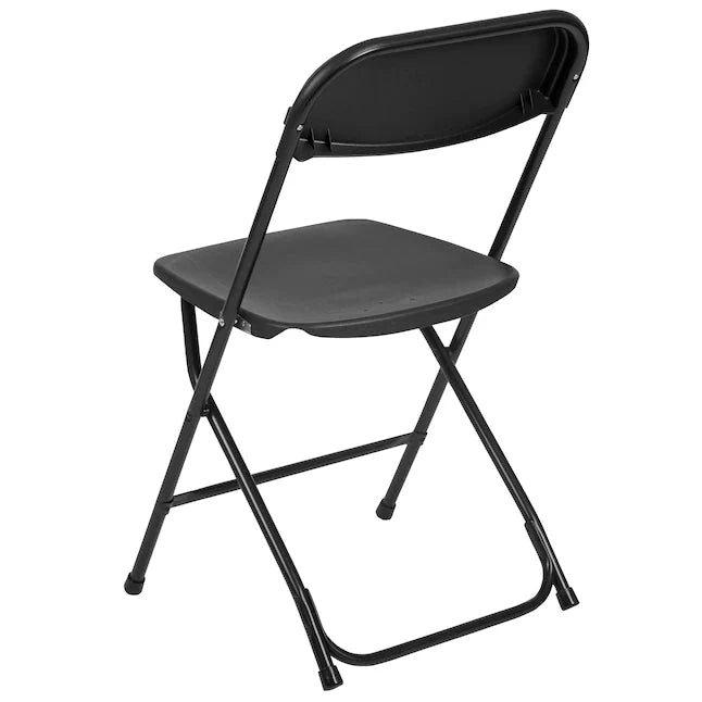 Flash Furniture 10-Pack Black Standard Folding Chair with Solid Seat (Indoor)