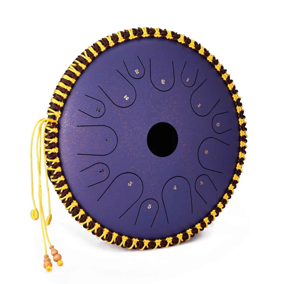 Walmeck 14 inch 14-Tone Carbon Steel Tongue Drum C-Key Hand Pan Drums with Drumsticks Percussion Musical Instruments