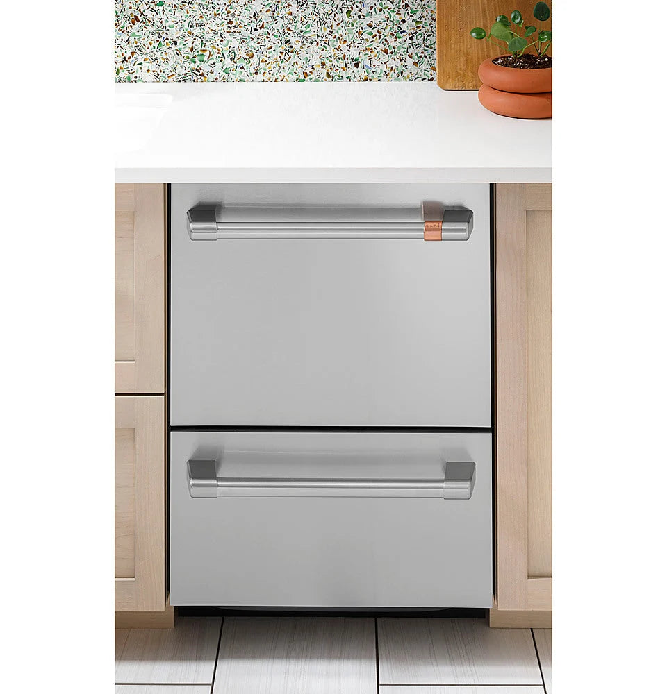 Café 24 Top Control Built-In Double Drawer Dishwasher - Stainless steel