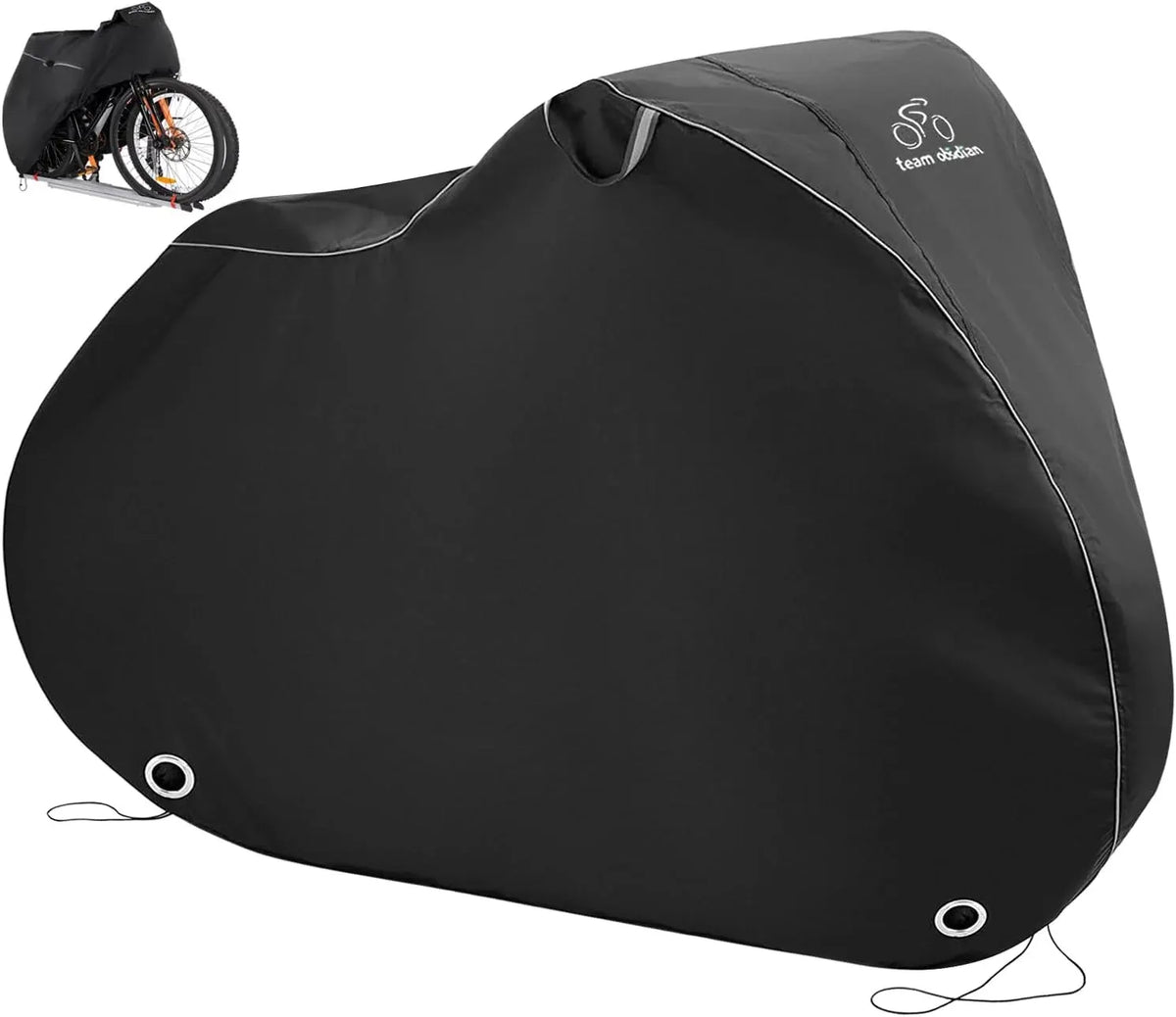 Bike Cover - Waterproof Outdoor & Indoor Bicycle Storage For 1 to 3 Bikes - Heavy Duty Ripstop 210D Tent Material - Stationary Electric Bike Protection for All Seasons