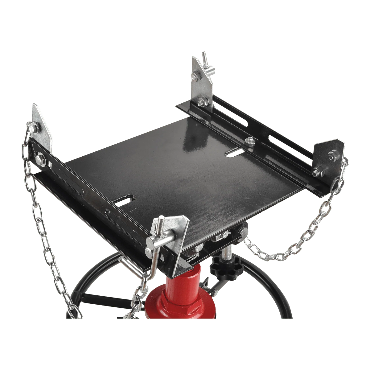 FGJQEFG Transmission Jack 1100Lbs 2 Stage Hydraulic High Lift Vertical Telescopic 34 - 68 Adjustable Height with Foot Pedal Wheels