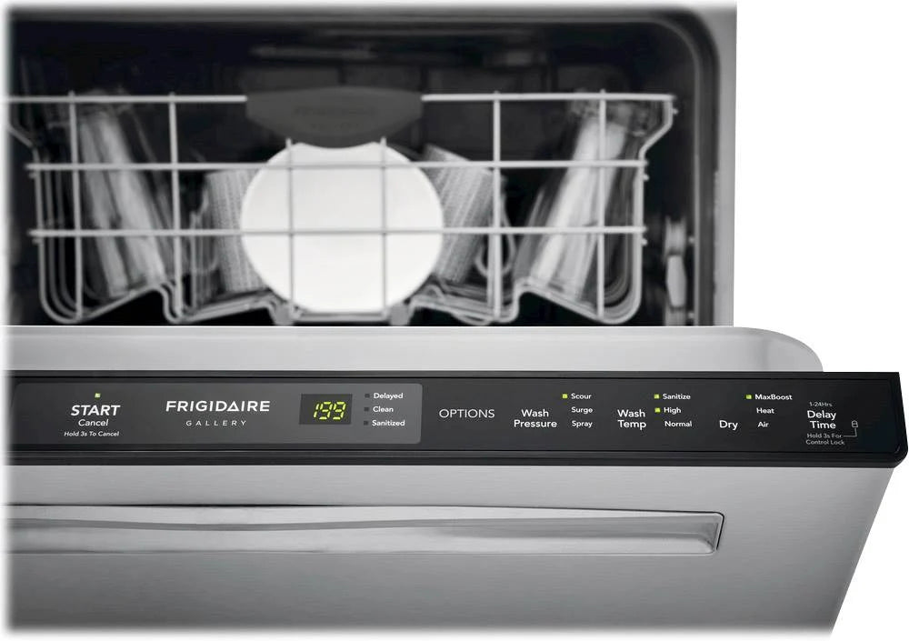 Frigidaire - Gallery 24 Top Control Tall Tub Built-In Dishwasher - Stainless steel