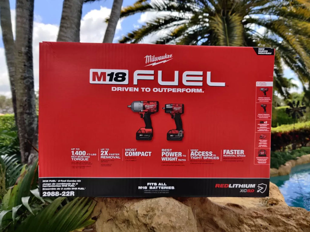 Milwaukee 3010-22 M18 FUEL 18V 1/2 HTIW - 3/8 MTIW Automotive Combo Kit
