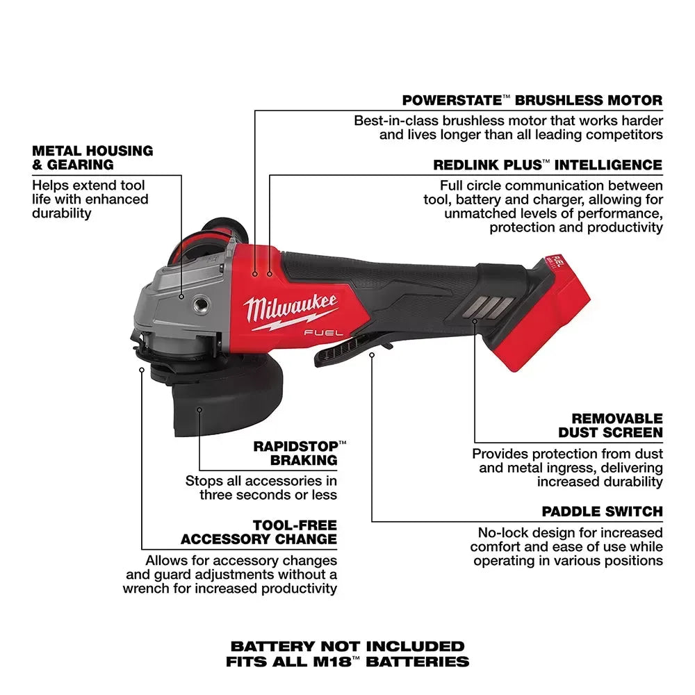 Milwaukee Pre-Sale Pre-Sale Pre-Sale 3697-22GR M18 FUEL 18V Cordless Drill / Driver Kit w/ M18 FUEL Grinder