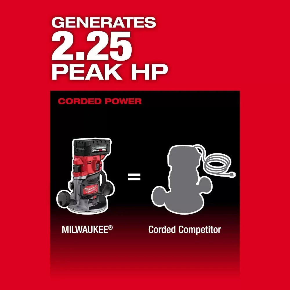 Milwaukee 2838-21 M18 FUEL 18V 1/2 Cordless Lithium-Ion Router Kit, BLACK FRIDAY PRE-SALE ONLY $35.99 AND 2 ADDITIONAL 5.0AH BATTERIES FOR THE FIRST 100 CUSTOMERS