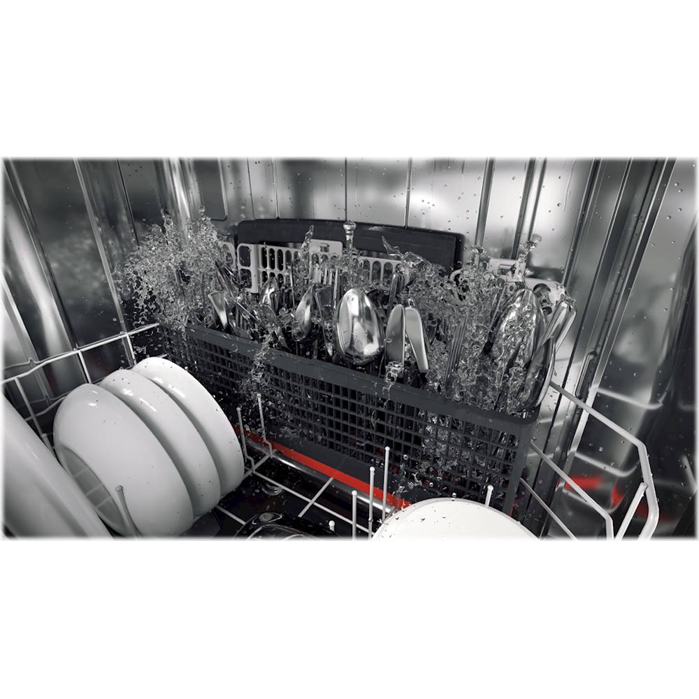 GE Profile - Stainless Steel Interior Fingerprint Resistant Dishwasher with Hidden Controls - Stainless steel