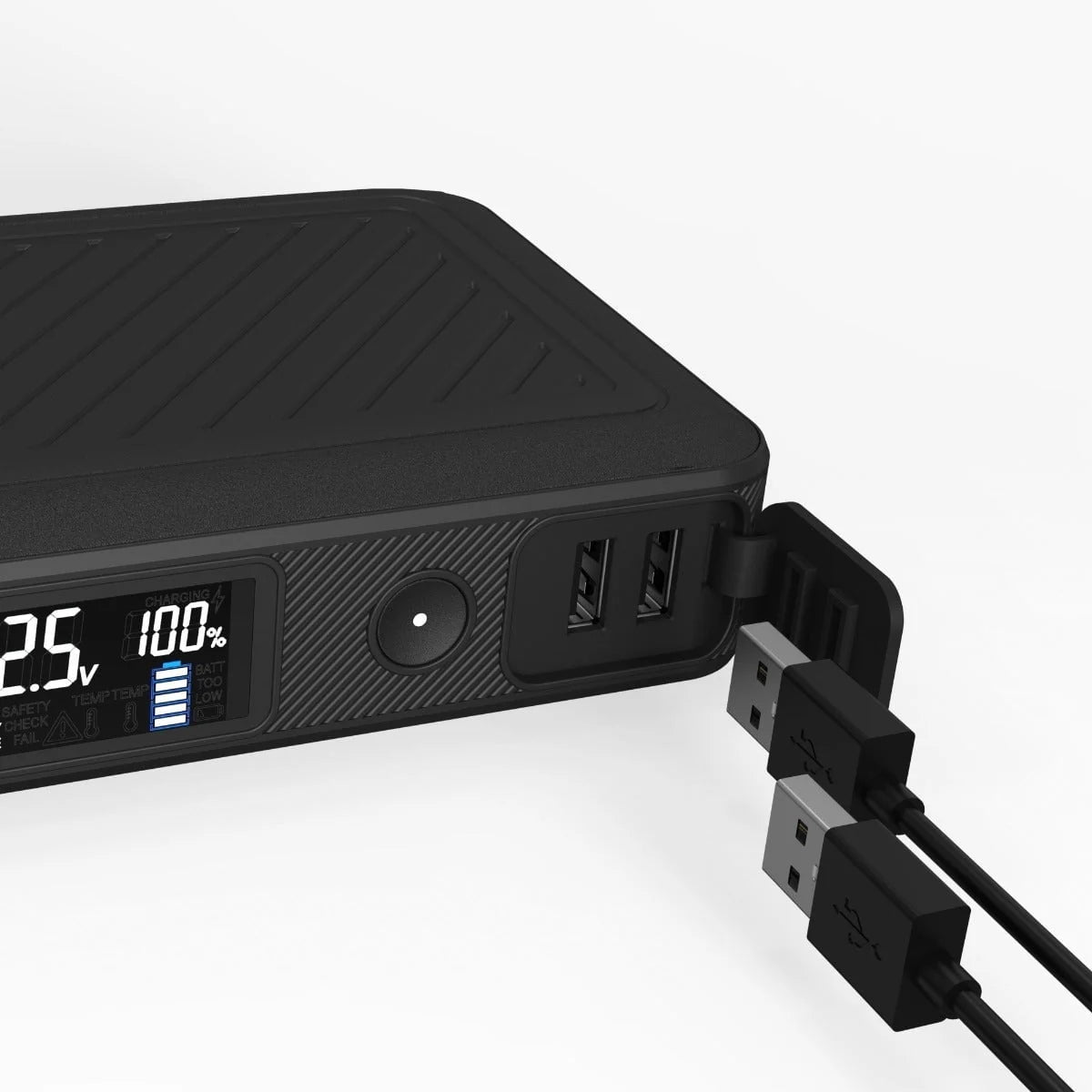 mophie Powerstation Go Rugged AC - 55.5 mWh Interbnal Battery, (2) USB-A Ports & 65W AC Port, Portable Car Jump Starter for Trucks, Cars & More, Includes Shock-Proof Jumper Cables, LED Floodlight