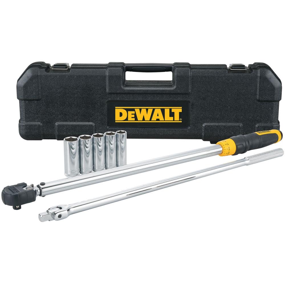 DW 1/2 Drive Torque Wrench Tire Change Kit 7pc DWMT17107 from DW