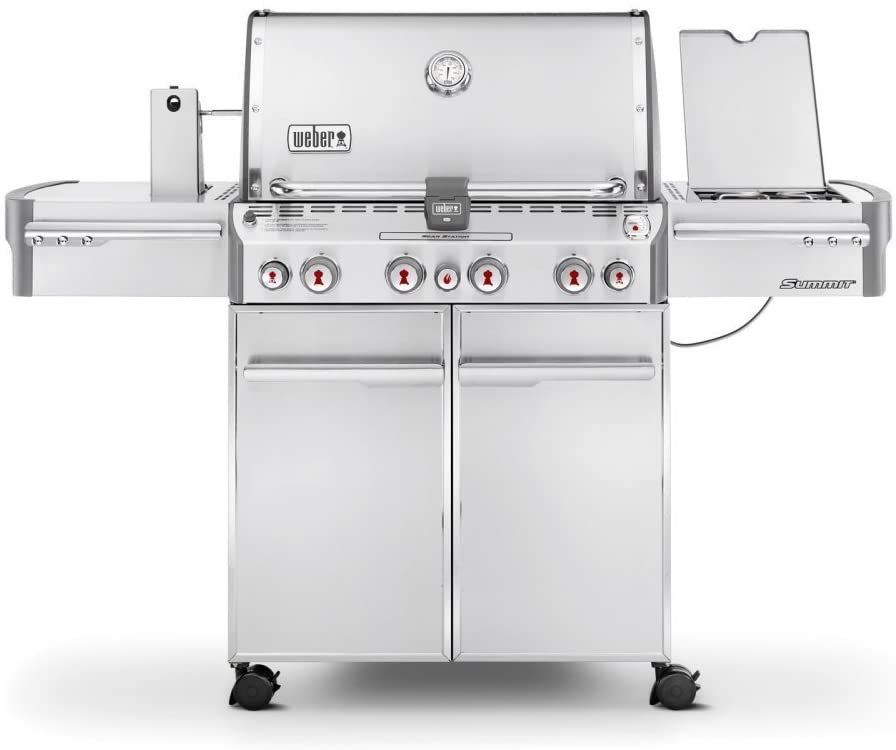 Weber 7170001 Summit S-470 4-Burner Liquid Propane Grill, Stainless Steel 580-Square Inch