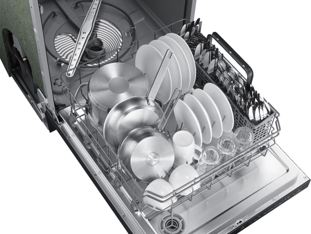 Samsung - 24 Top Control Built-In Dishwasher - Black stainless steel