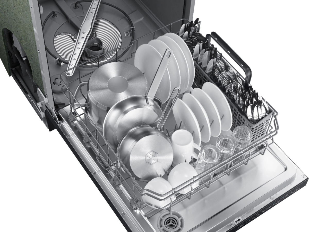 Samsung - 24 Top Control Built-In Dishwasher - Black stainless steel