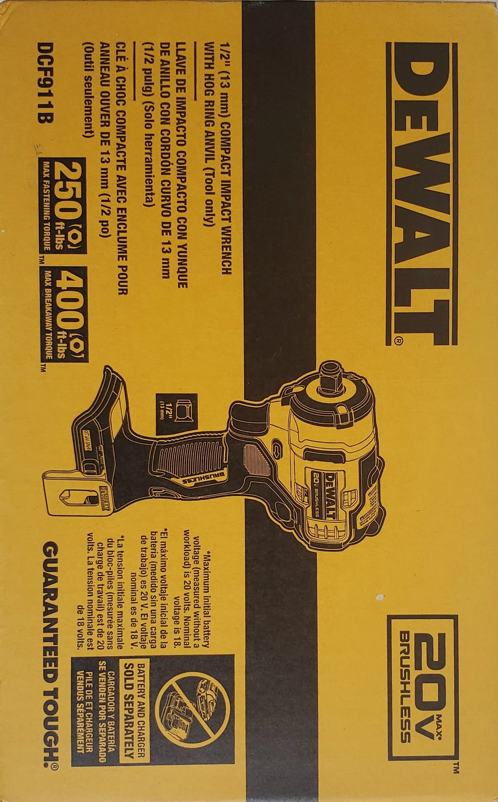 Dewalt DCF911B 20V MAX 1/2 Cordless Impact Wrench