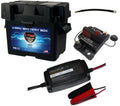 Marine Battery Box Kit: U1 Box + Smart Charger + 9 Cable + Circuit Breaker