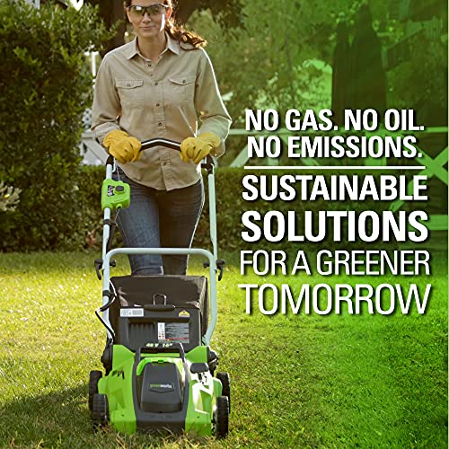 40V 16-Inch Cordless Electric Lawn Mower with Battery and Charger