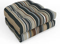 Pillow Perfect Stripe Indoor/Outdoor Chair Seat Cushion, Tufted, Weather, and Fade Resistant, 19 x 19, Red/Brown Westport, 2 Count